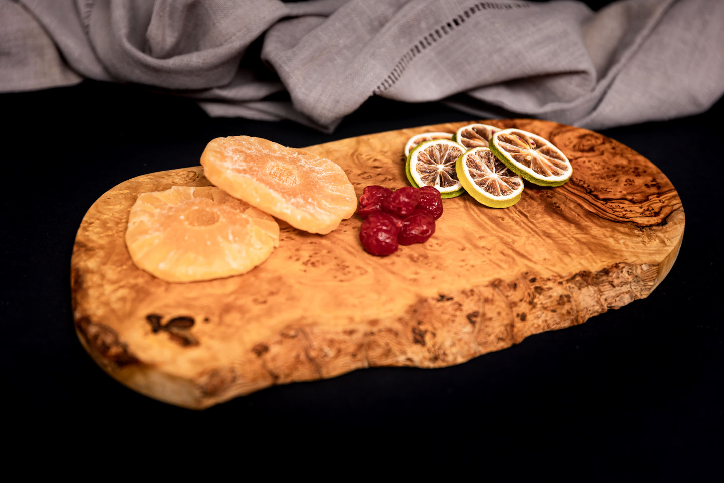 Natural rustic olive wood board