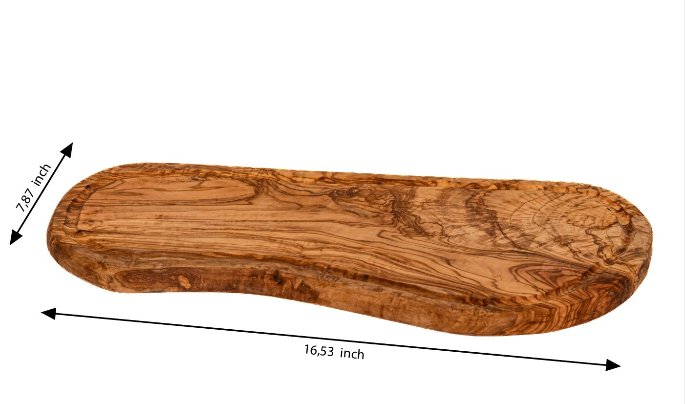 Handmade Olive Wood Charcuterie Board (Length: 15" to 16.5")