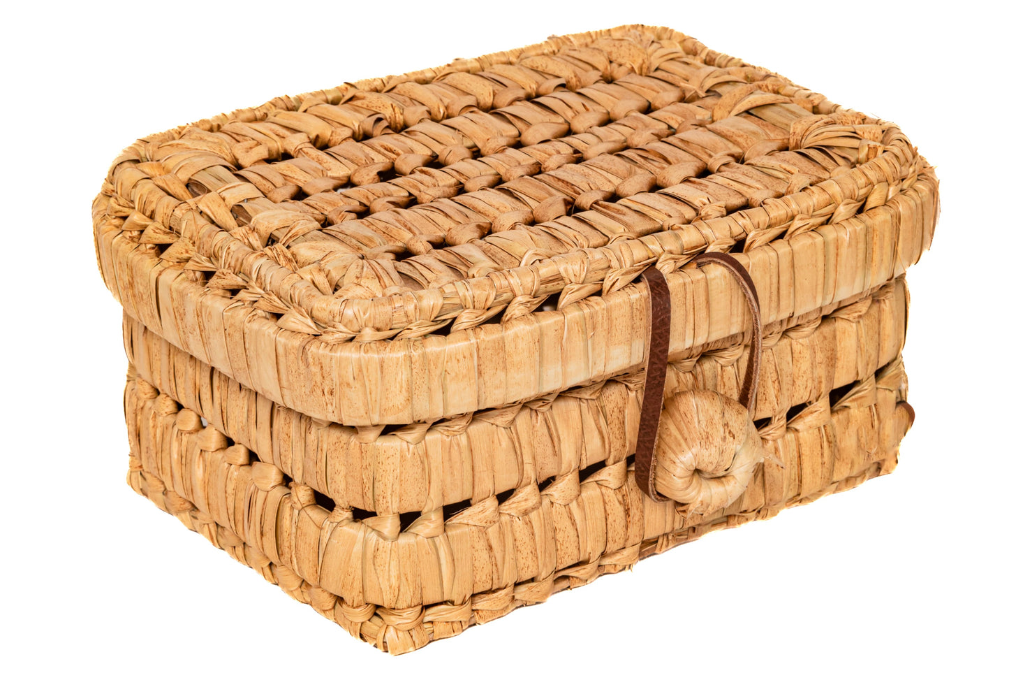 Pack of Three Handmade Raffia Storage Baskets – Natural Woven Organizer Set for Home Décor