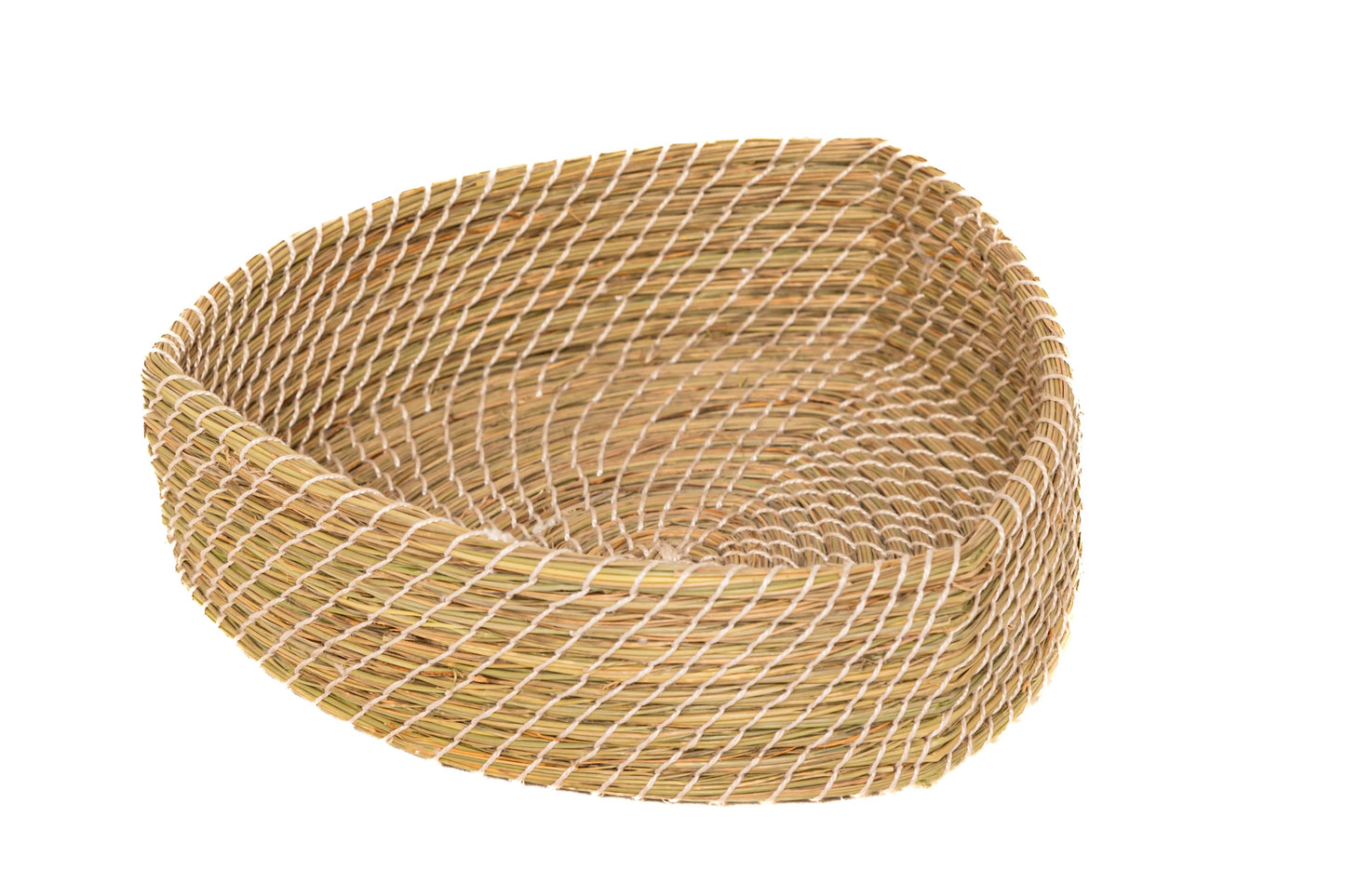 Set of 3 Handwoven Raffia Bread and Fruit Basket