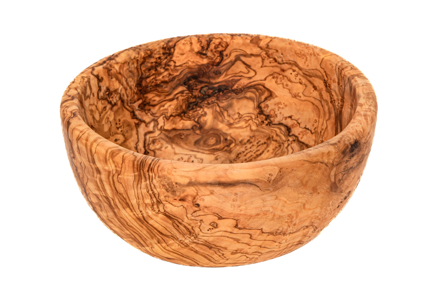 Large Olive Wood Salad Bowl with Salad Forks