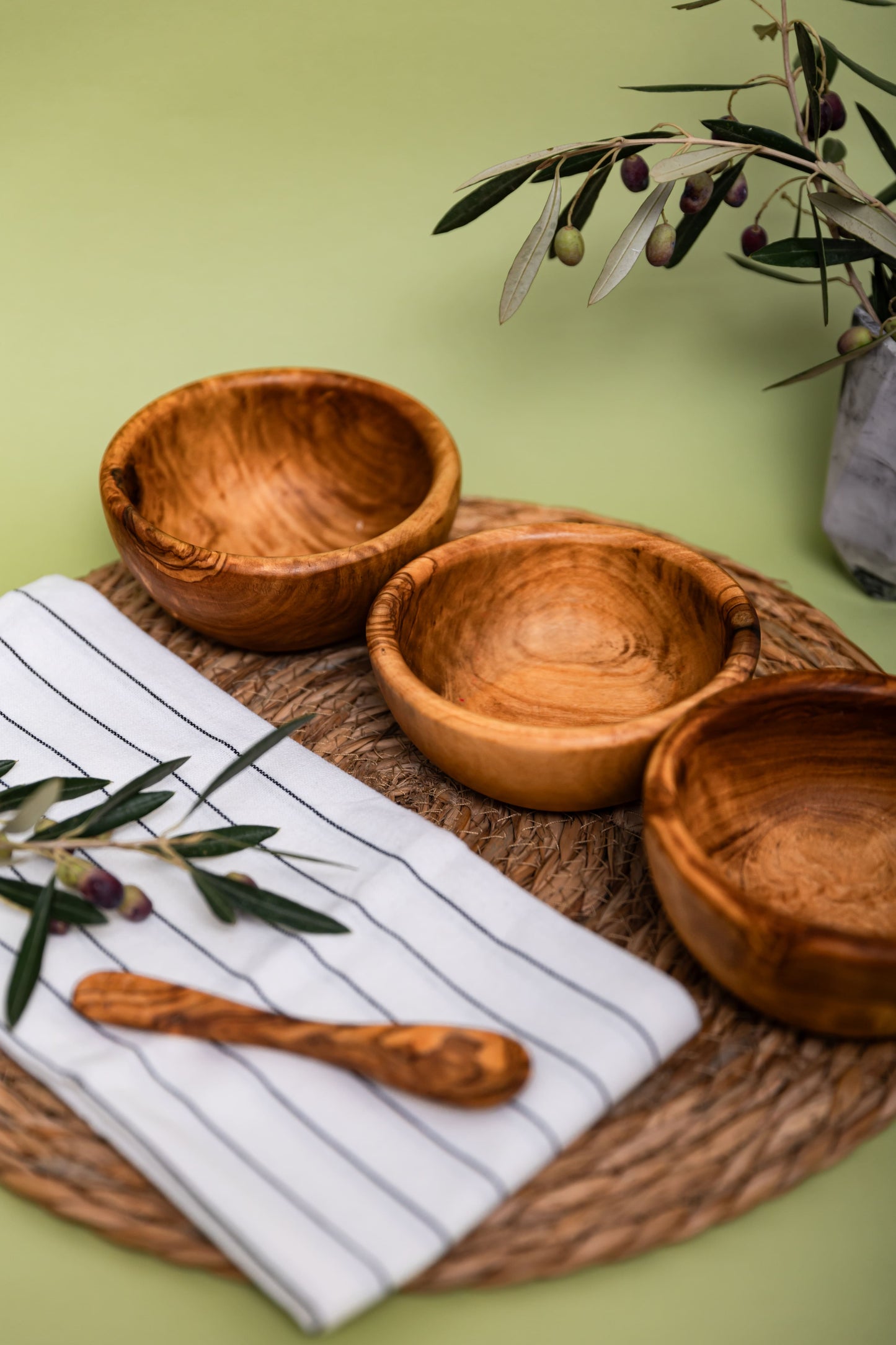 Set of 3 Wooden Bowls