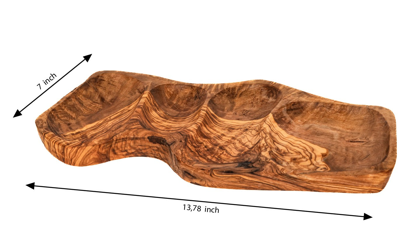 Snack tray handmade olivewood