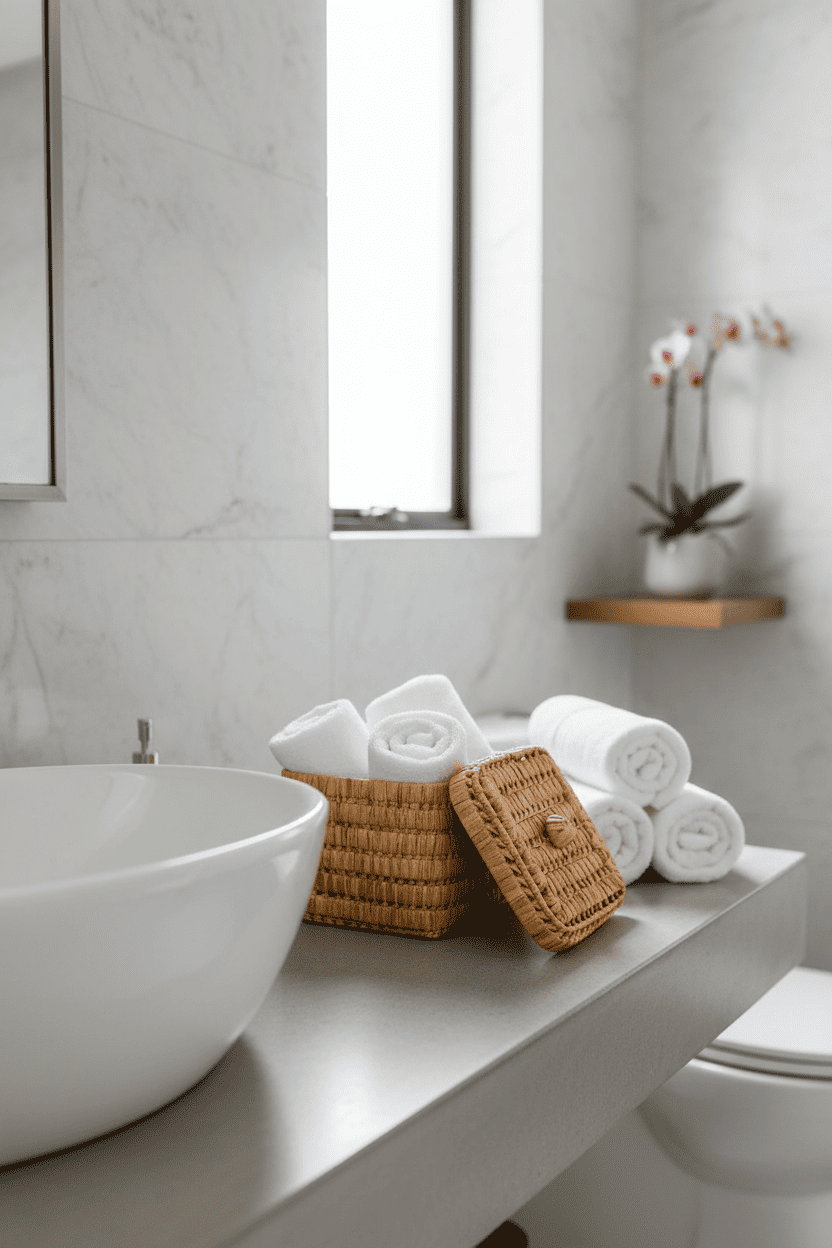 Handmade Raffia Storage Basket with Lid – Natural Organizer Box