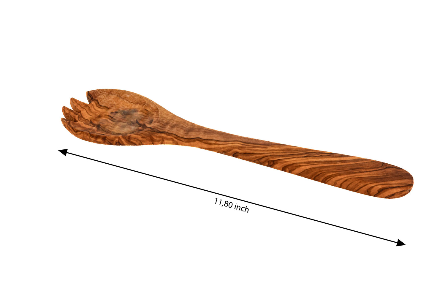 Olive Wood Utensil Holder with Spoons