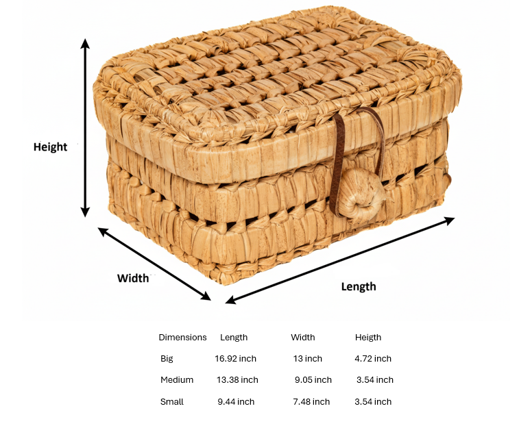 Pack of Three Handmade Raffia Storage Baskets – Natural Woven Organizer Set for Home Décor