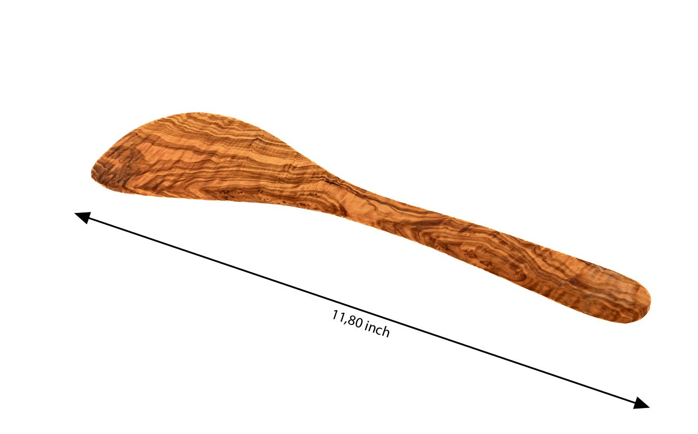 Olive Wood Utensil Holder with Spoons